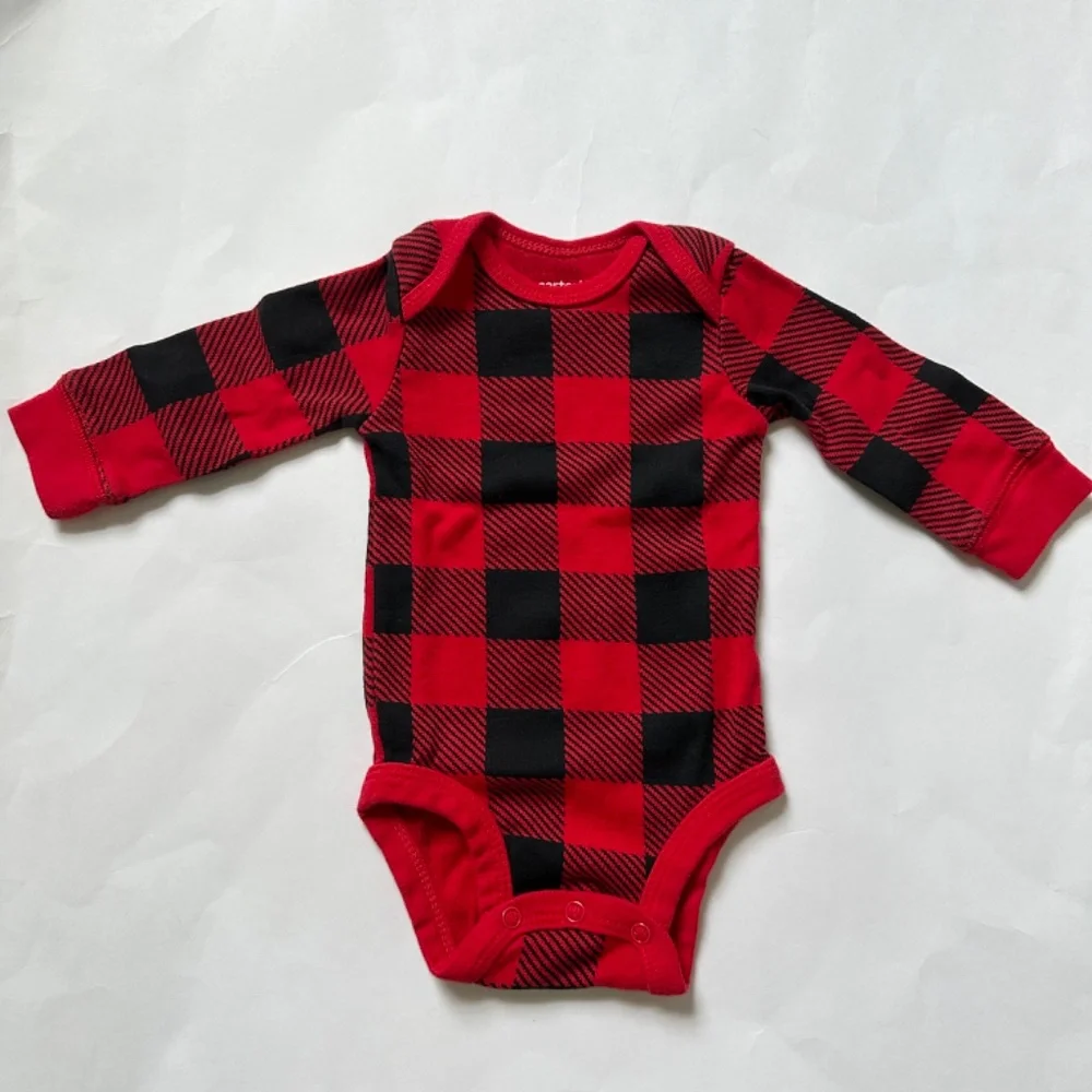 Carter's Christmas Long Sleeve Onesies Bundle 4 Winter Size 3M